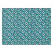 Retro  zwart, wit en rood blokpatroon tafelkleed (Voorkant (Horizontaal))