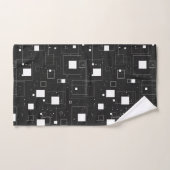 Retro zwart-wit geometrisch patroon bad handdoek (Handdoek)