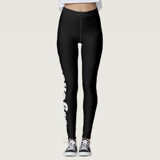 Retro Zwart & Wit Gepersonaliseerde Yoga & Pilates Leggings