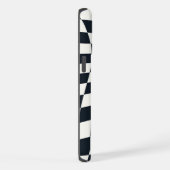 Retro zwart wit geruit geruit geruit iPhone hoesje (Rechterkant)