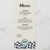 Retro zwart-wit geruit menu (Voorkant)