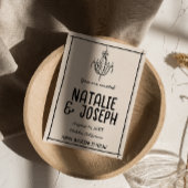 Retro Zwart Wit Hand Getrokken Eigenzinnige Unieke Save The Date