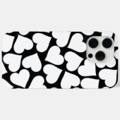 Retro zwart-wit hartpatroon Case-Mate iPhone case (Achterkant (horizontaal))