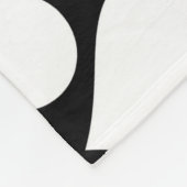 Retro zwart-wit hartpatroon fleece deken (Hoek)