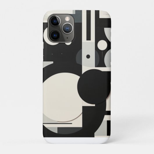 Retro zwart-wit iPhone hoesje (Achterkant)