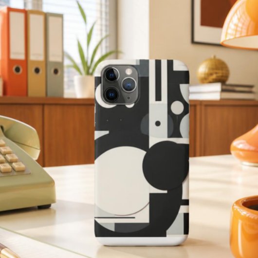Retro zwart-wit iPhone hoesje