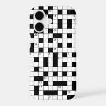 Retro zwart-wit kruiswoordraadselpatroon