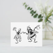 Retro  Zwart & Wit Leuk Grappig Bug Bruiloft Briefkaart (Staand voorkant)