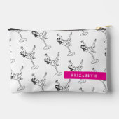 Retro Zwart-wit Martini Glas Gepersonaliseerd Etui (Achterkant)