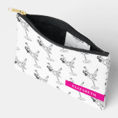 Retro Zwart-wit Martini Glas Gepersonaliseerd Etui (Open)