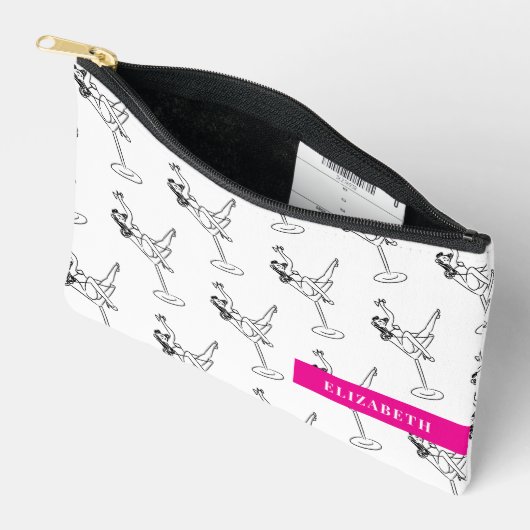 Retro Zwart-wit Martini Glas Gepersonaliseerd Etui (Open)