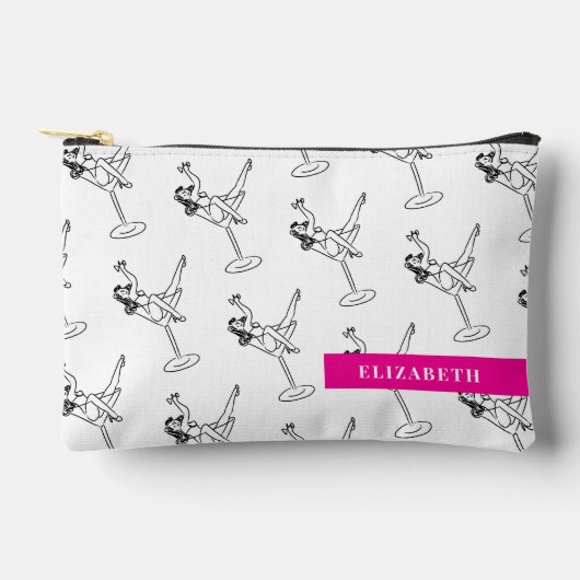 Retro Zwart-wit Martini Glas Gepersonaliseerd Etui (Voorkant)