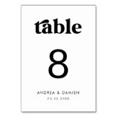 retro | Zwart Wit Modern Eenvoudig Minimaal Bruilo Kaart (Achterkant)