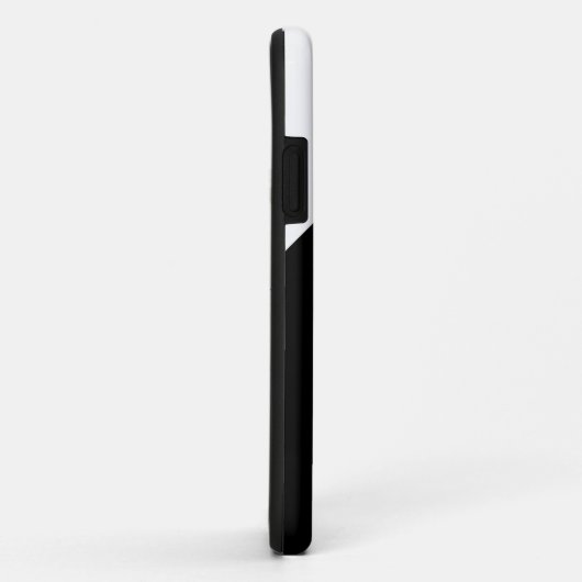 retro zwart-wit monogram beginletters Case-Mate iPhone case (Achterkant/rechts)