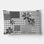 Retro zwart-wit patchwork rustiek patroon etui (Achterkant)