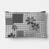 Retro zwart-wit patchwork rustiek patroon etui (Voorkant)