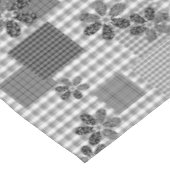 Retro zwart-wit patchwork rustiek patroon tafelkleed (Gekanteld)
