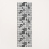Retro zwart-wit patchwork rustiek patroon yogamat (Voorkant)