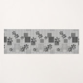 Retro zwart-wit patchwork rustiek patroon yogamat (Voorkant (horizontaal))