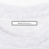 Retro Zwart-Wit Stijlvolle Custom Name Kleding Labels (Aangebracht)