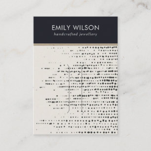 RETRO ZWART-WIT STIPPEN HAARKLEM DISPLAY KAART VISITEKAARTJE