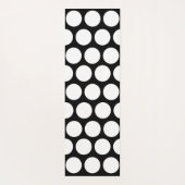 Retro Zwart-wit Stippen Pattern Yogamat (Achterkant)