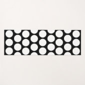 Retro Zwart-wit Stippen Pattern Yogamat (Voorkant (horizontaal))