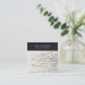 RETRO ZWART WIT STIPPEN STUD OORBEL DISPLAY KAART VIERKANTE VISITEKAARTJE (Staand voorkant)