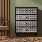 Retro zwart-wit vierkant patroon tissuepapier