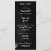 Retro Zwart-wit Vinyl Record Bruiloft Programma Programmakaart (Achterkant)