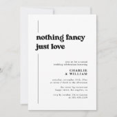 Retro zwart-wit we zijn weggelopen Trouwreceptie Kaart (Voorkant)