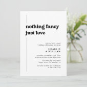 Retro zwart-wit we zijn weggelopen Trouwreceptie Kaart (Staand voorkant)