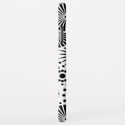 Retro zwart witte bloemen iPhone 5 Hoesje (Achterkant/rechts)