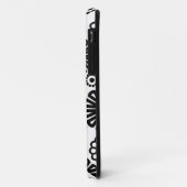 Retro zwart witte bloemen iPhone 5 Hoesje (Achterkant/links)