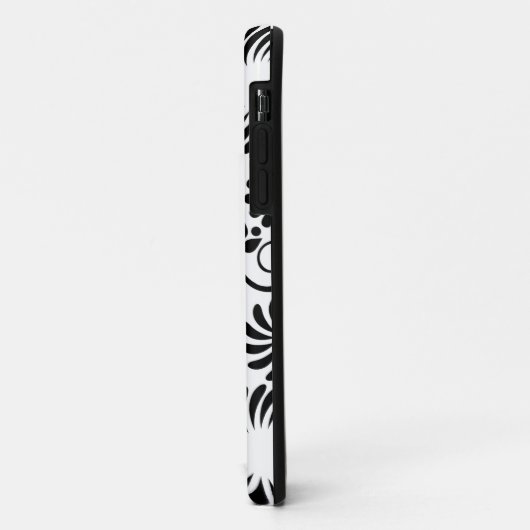 Retro zwart witte bloemen iPhone 5 Hoesje (Achterkant/links)