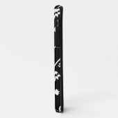 Retro zwart witte bloemen iPhone 5 Hoesje (Achterkant/links)