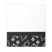 Retro zwart witte bloemen Notitieboek Notitieblok (Voorkant)