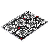 Retro zwart witte bloemen Notitieboekje Notitieboek (Linkerzijde)