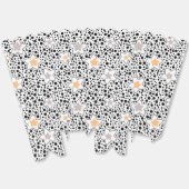 Retro zwart-witte stippen met sterren bedankdoosjes (Ongevouwen)