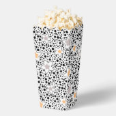 Retro zwart-witte stippen met sterren bedankdoosjes (Popped)