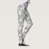 Retro zwart-witte stippen met sterren leggings (Rechts)