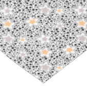 Retro zwart-witte stippen met sterren tafelkleed (Gekanteld)