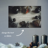 Retro Zwart Zilver Kerst Decoraties