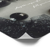 Retro Zwart Zilveren Kerst Decoraties (Hoek)