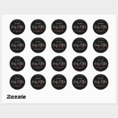Retro zwarte body boter etiketten (Vel)
