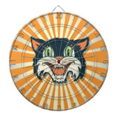Retro  zwarte Cat dartbord (Voorkant)