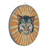 Retro  zwarte Cat dartbord (Voorkant Links)