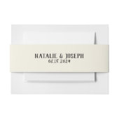 Retro zwarte crème hand geschreven unieke vet brui uitnodigingen wikkel (Voorkant Voorbeeld)