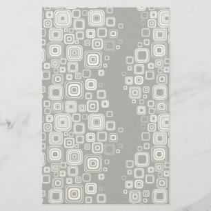 Retro zwarte en witte vierkantjes briefpapier