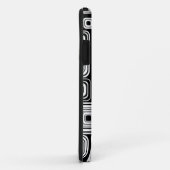 Retro zwarte en witte vierkantjes Case-Mate iPhone case (Achterkant/rechts)